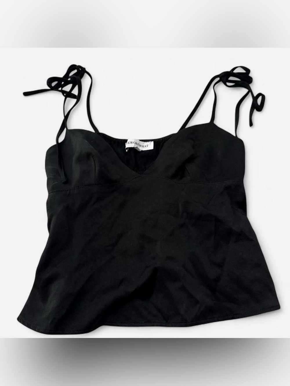 Black tie sleeve tank top